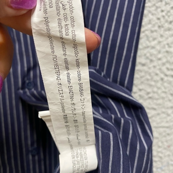 Zara Shirt Mens Extra Large Blue Long
Sleeve Slim Fit Button Down - Picture 10 of 10